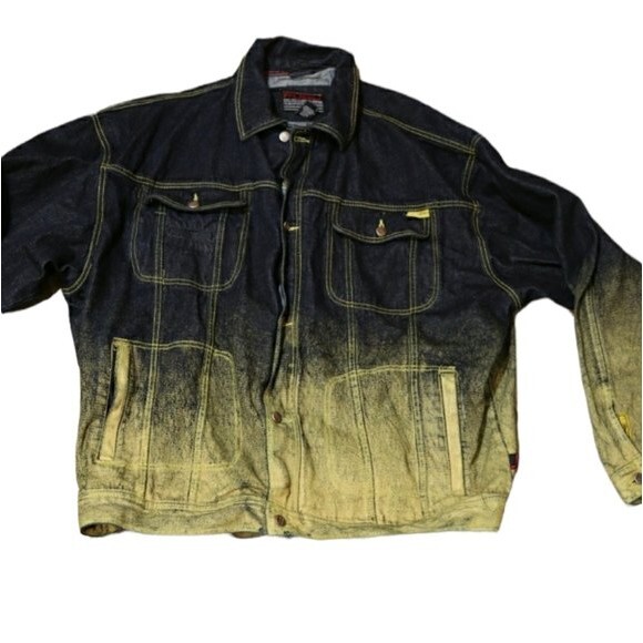 Fubu Vintage Jean Jacket Ombre Streetwear Oversize Baggy Jacket XXXL - Picture 1 of 12